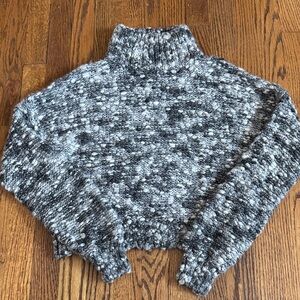 Y2K Hollister Oversized Turtleneck Cropped Sweater SZ S